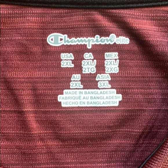Texas A&M Aggies Golf Polo Shirt Champion Textured Stripe 2XL - Picture 5 of 9
